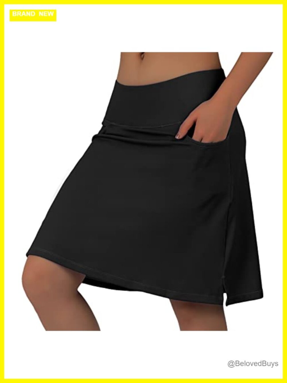 Women's 20" Knee Length Skort with 3 Pockets, Athletic Golf Skirt, Tennis